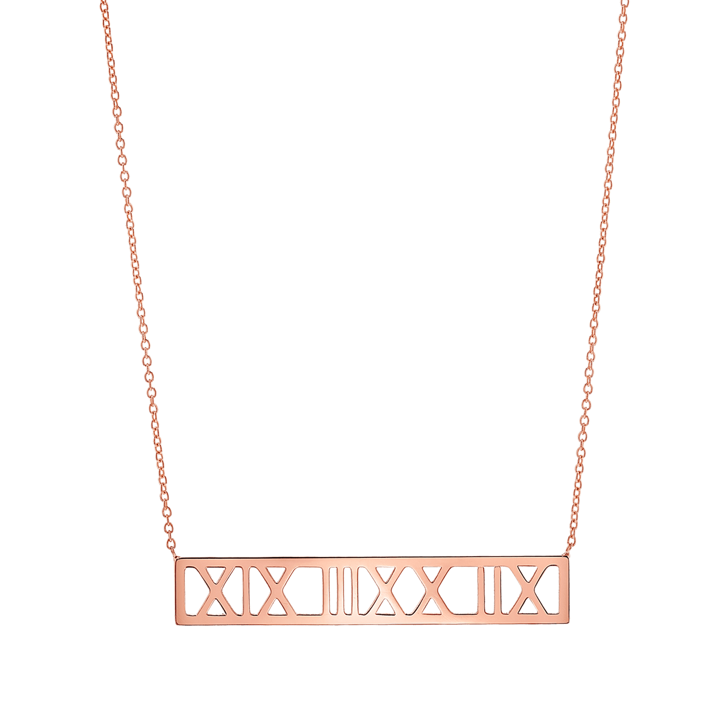 Roman Numeral Necklace - Lotus Diamond
