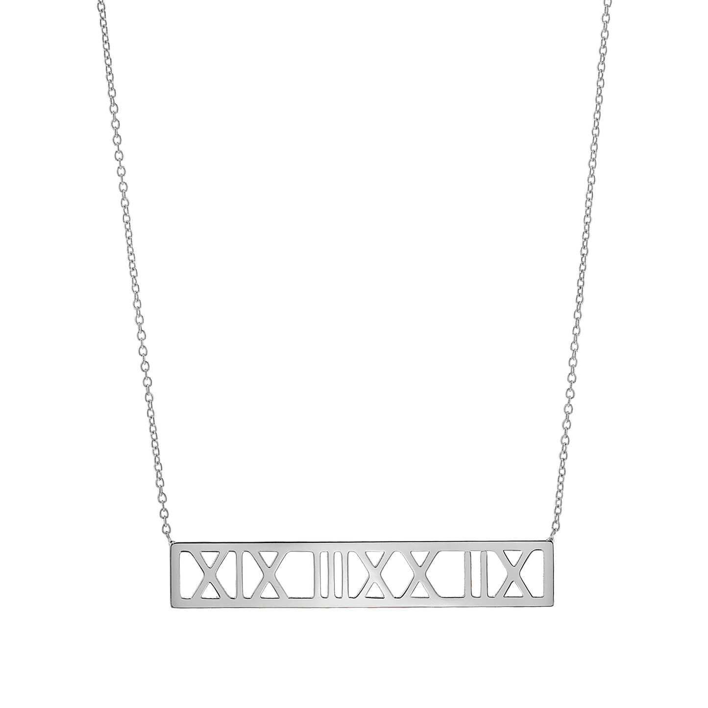 Roman Numeral Necklace - Lotus Diamond