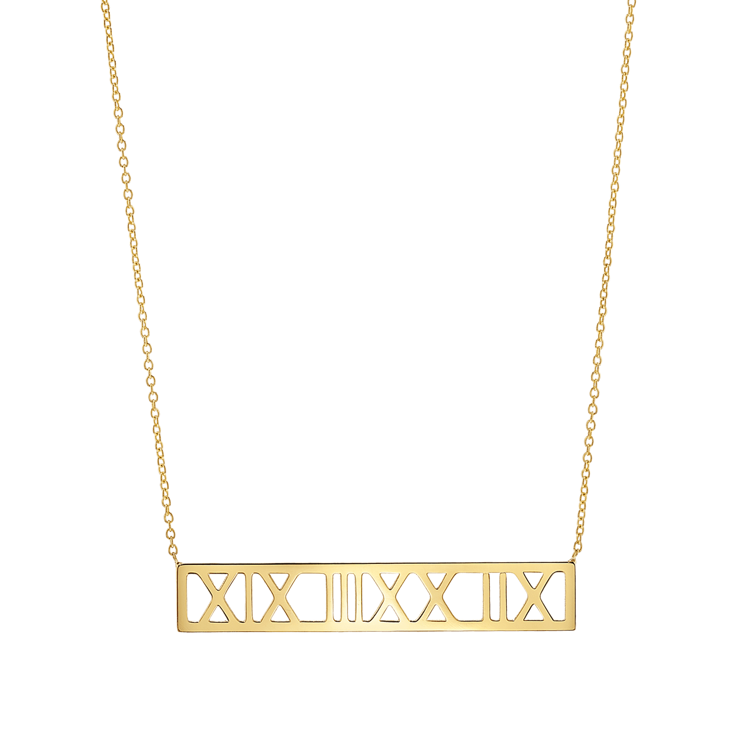 Roman Numeral Necklace - Lotus Diamond