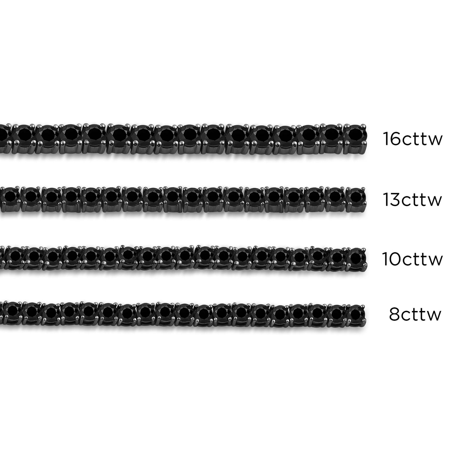 Round Black Diamond Tennis Bracelet - Lotus Diamond