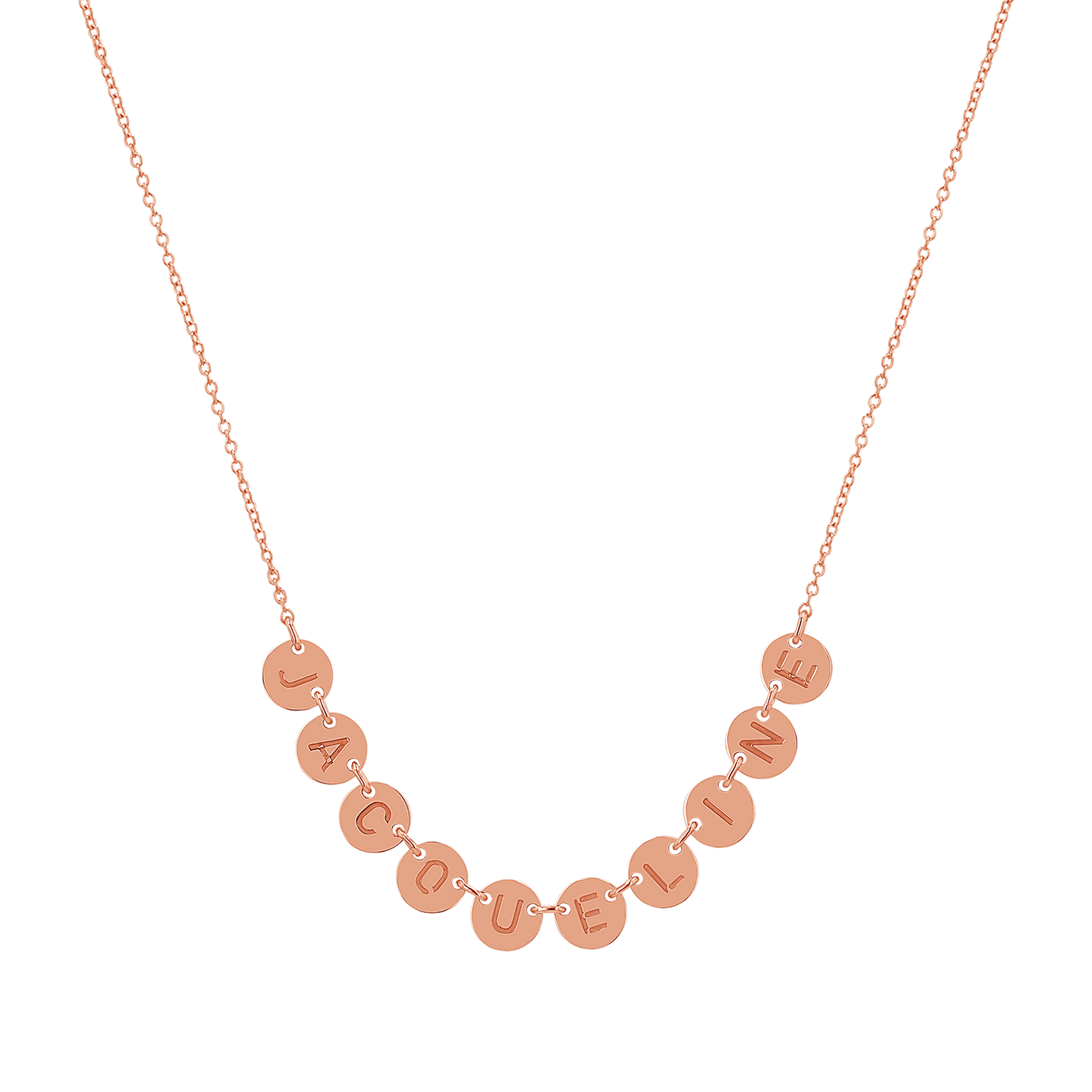 Round Bubble Name Necklace - Lotus Diamond