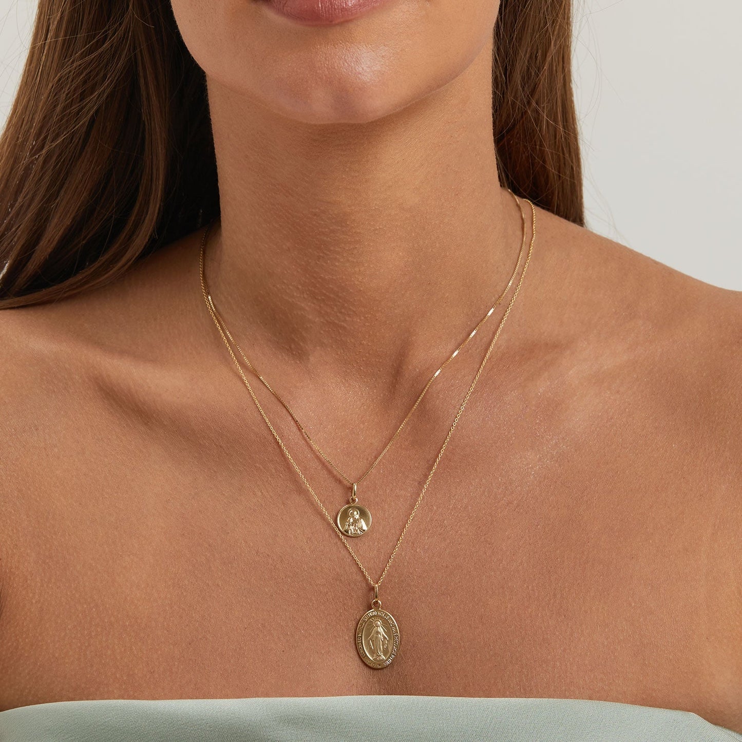 Round Religious Charm - Lotus Diamond