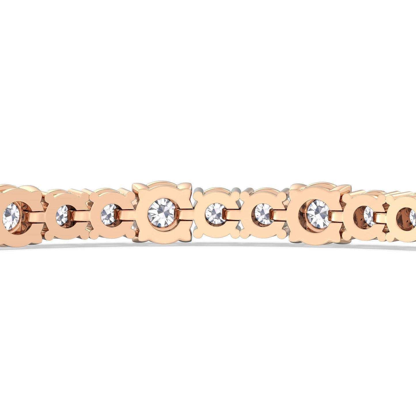Round Sequenced Tennis Bracelet - Lotus Diamond