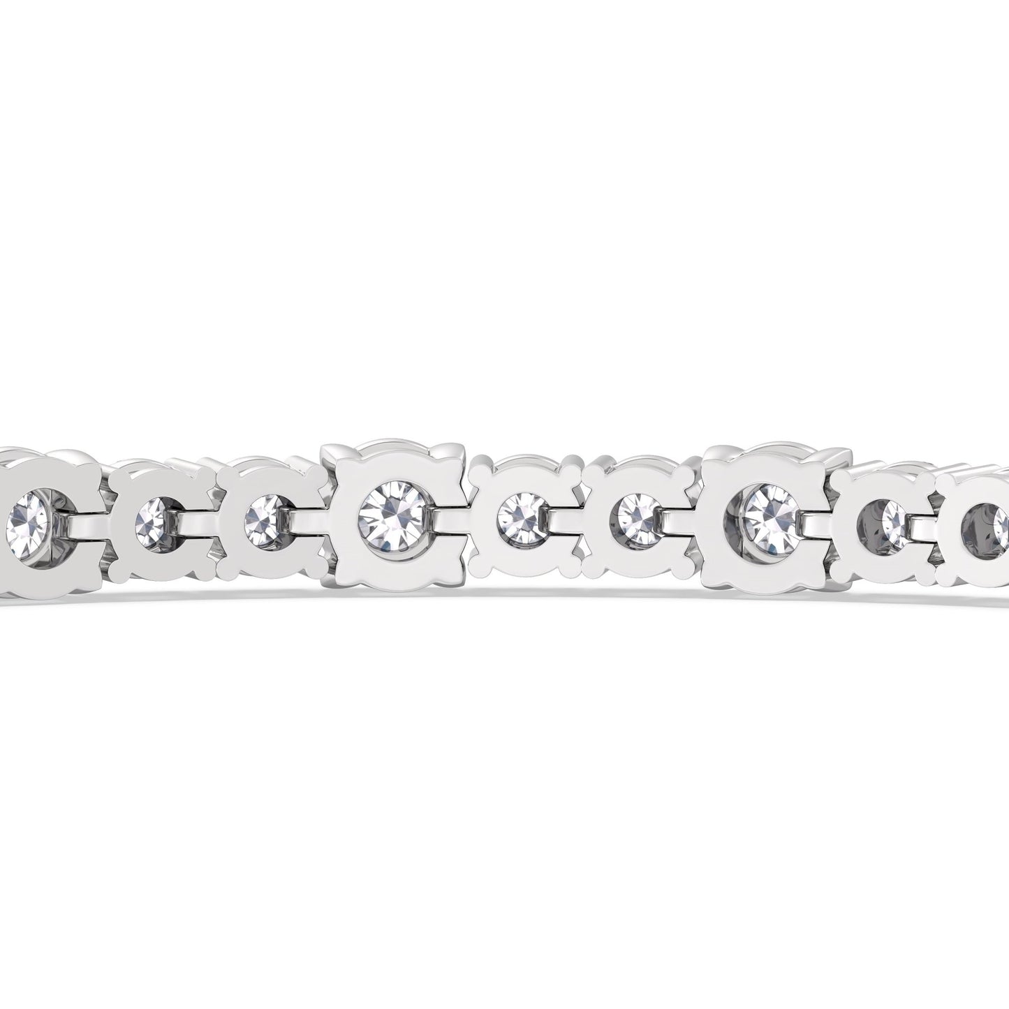 Round Sequenced Tennis Bracelet - Lotus Diamond