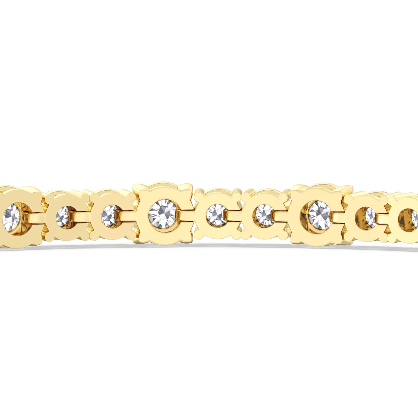 Round Sequenced Tennis Bracelet - Lotus Diamond