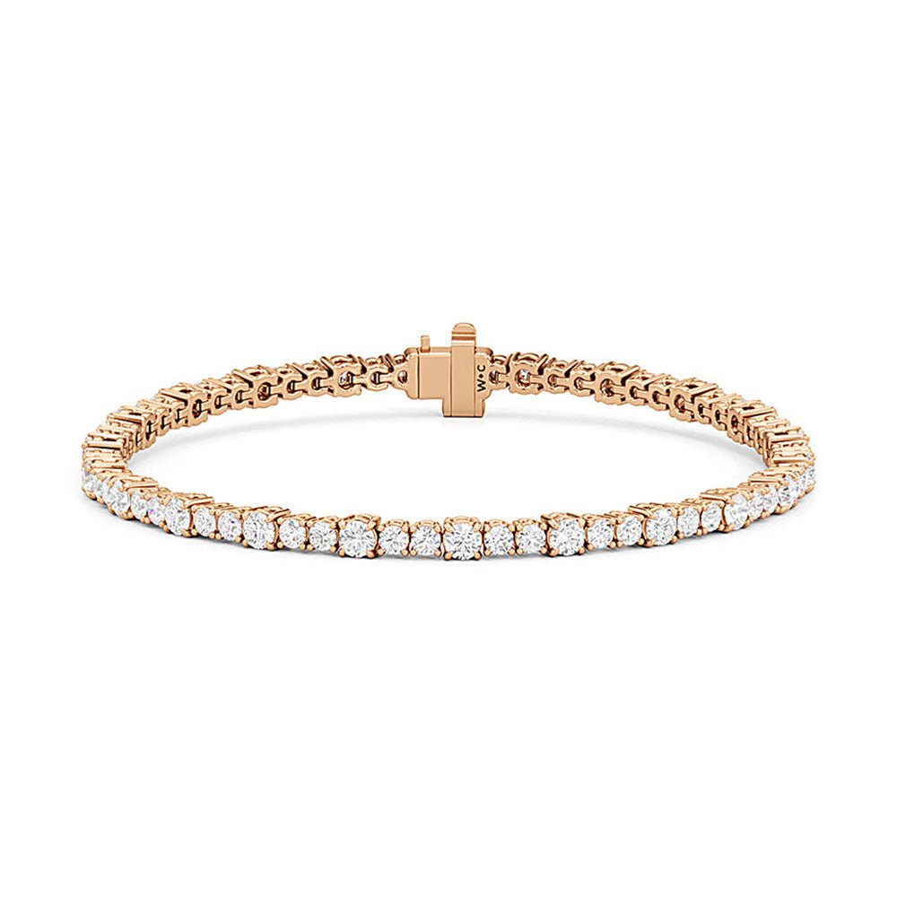 Round Sequenced Tennis Bracelet - Lotus Diamond