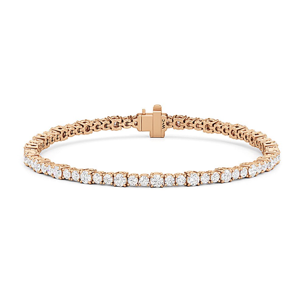 Round Sequenced Tennis Bracelet - Lotus Diamond