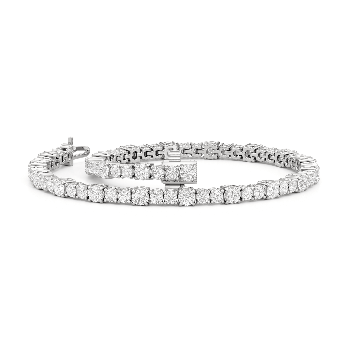 Round Sequenced Tennis Bracelet - Lotus Diamond