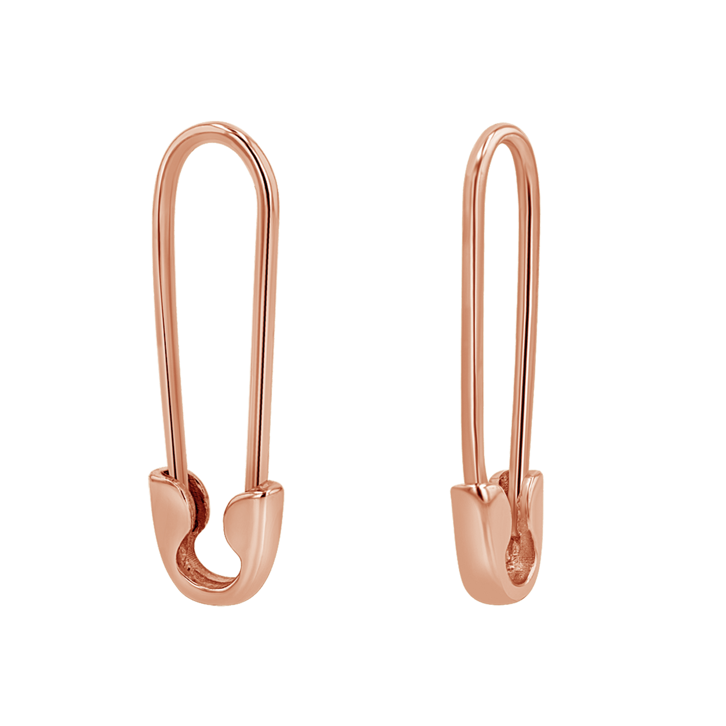 Safety Pin Earrings - Lotus Diamond