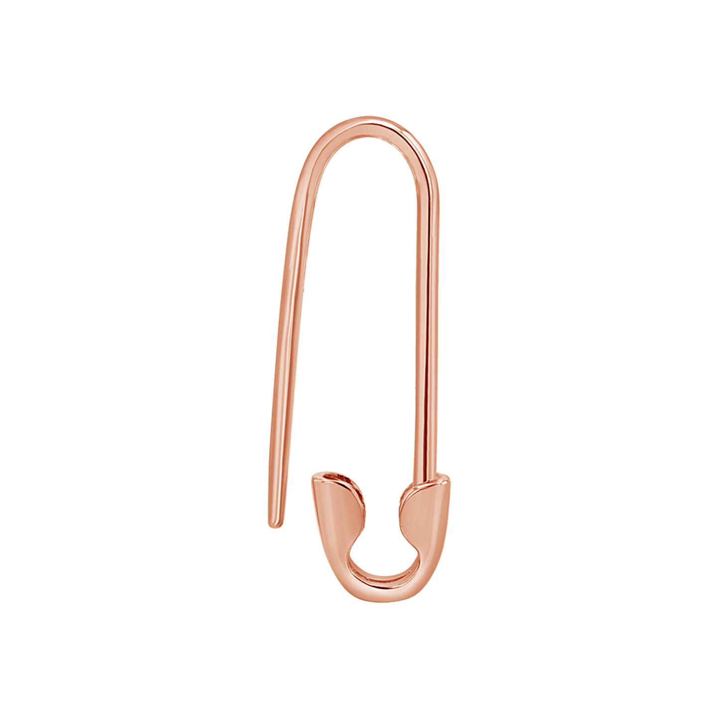 Safety Pin Earrings - Lotus Diamond