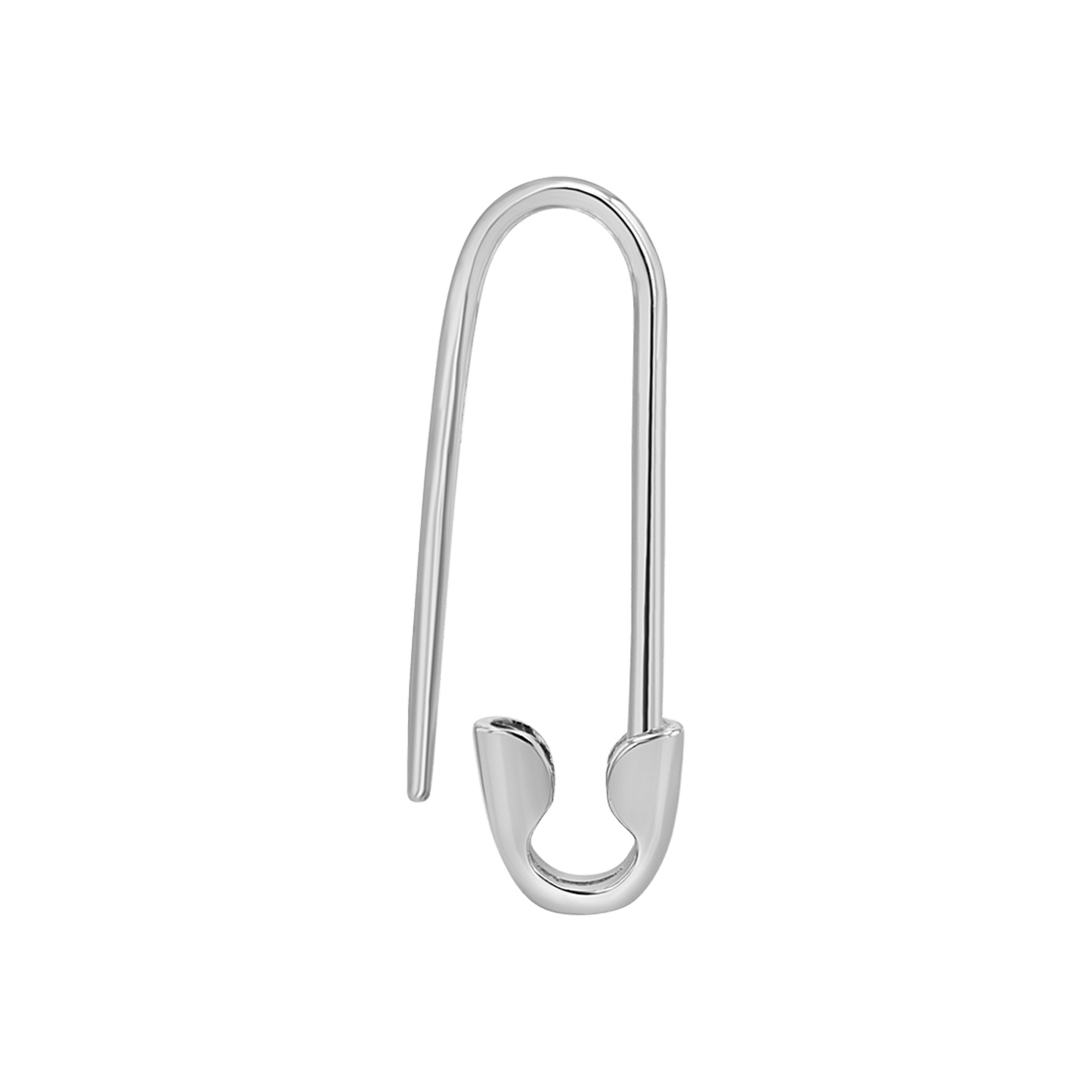 Safety Pin Earrings - Lotus Diamond