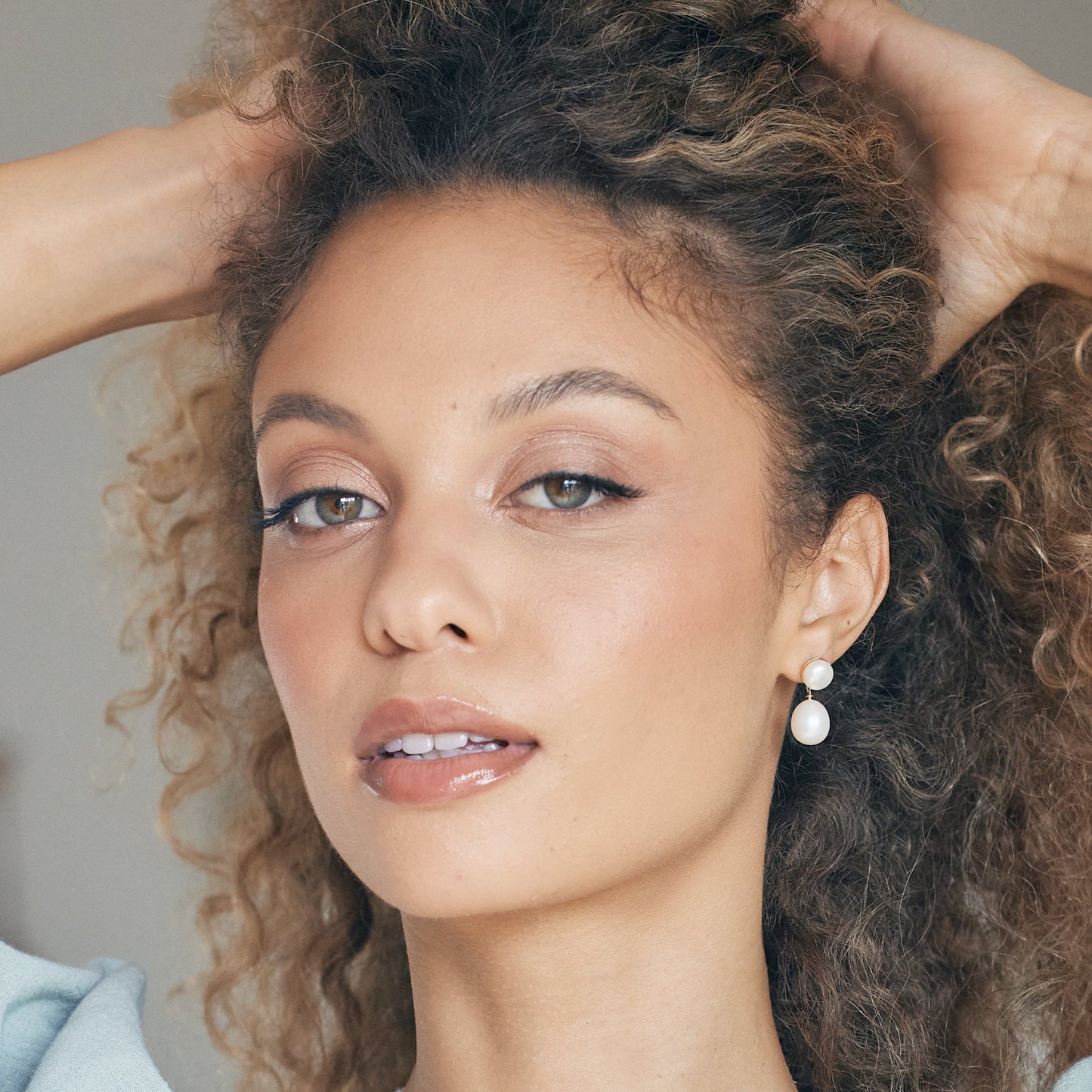 Scarlett Pearl Earrings - Lotus Diamond