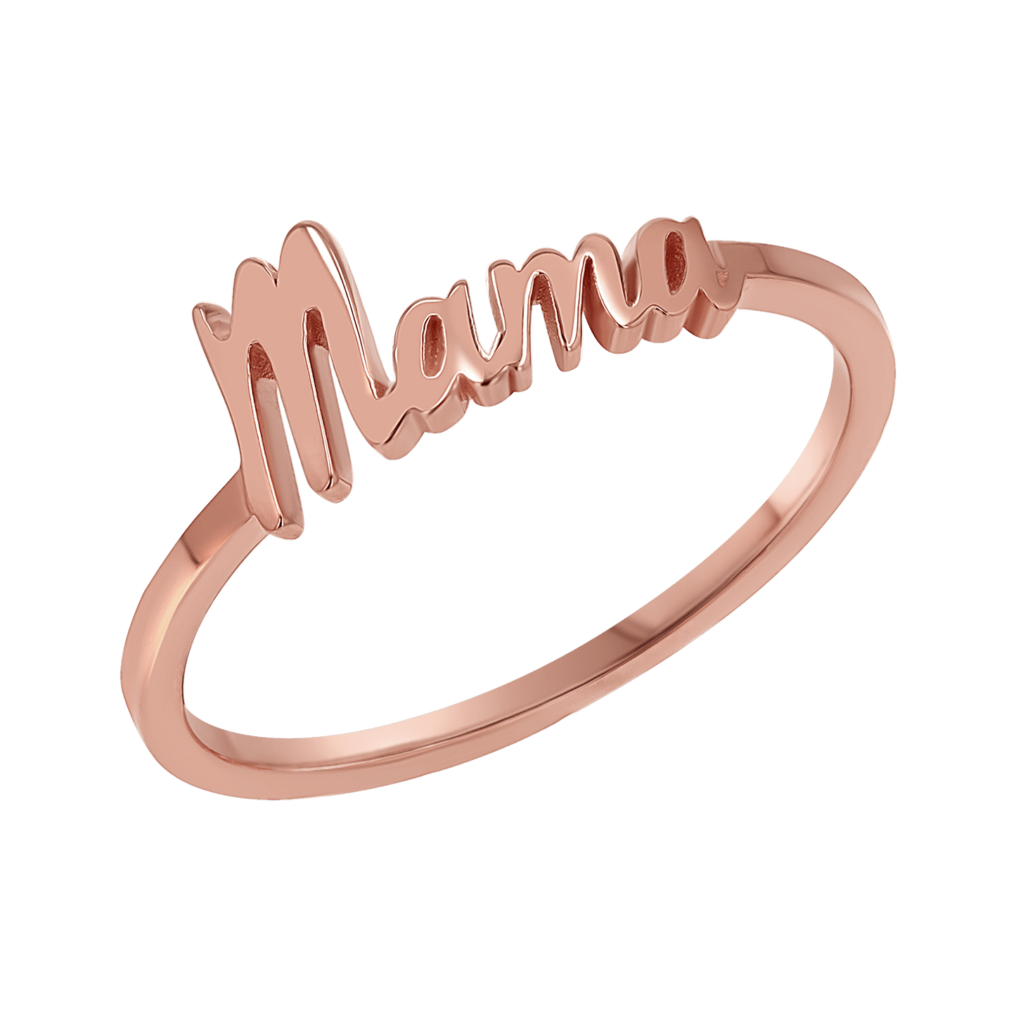 Script Mama Ring - Lotus Diamond