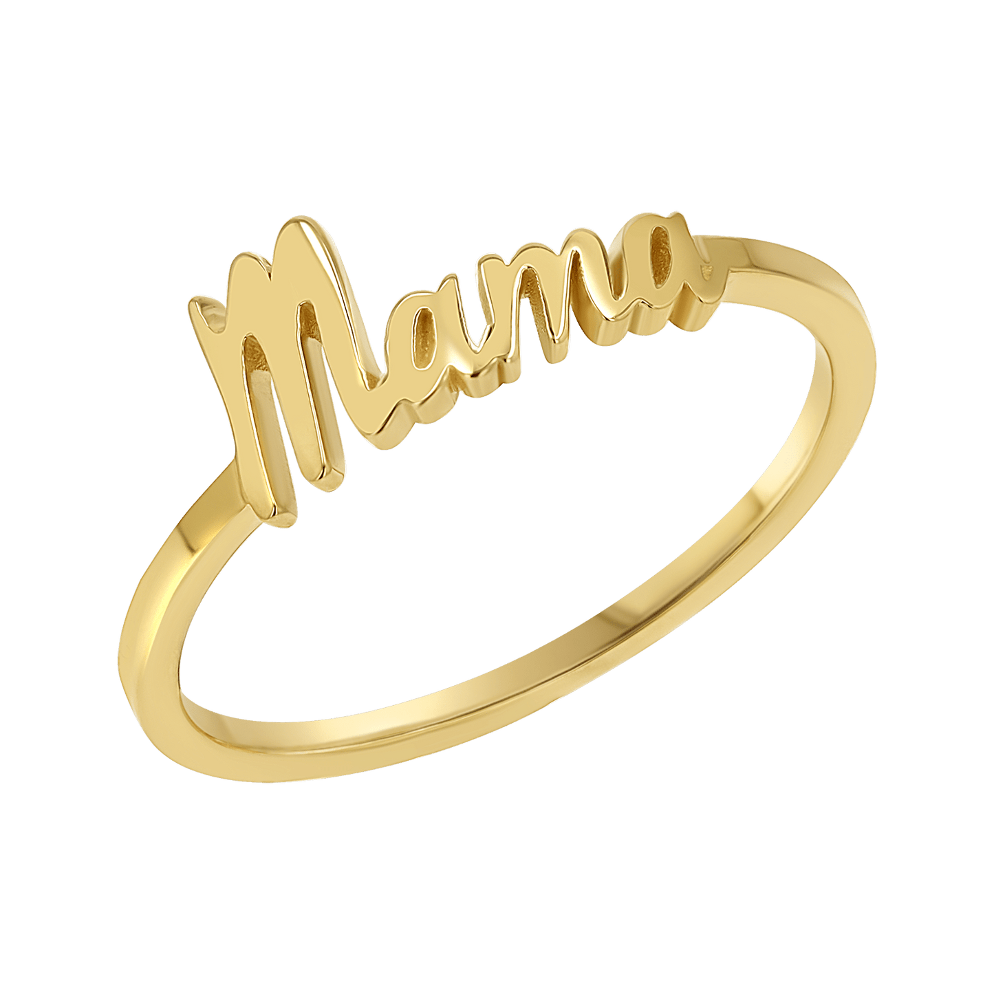 Script Mama Ring - Lotus Diamond