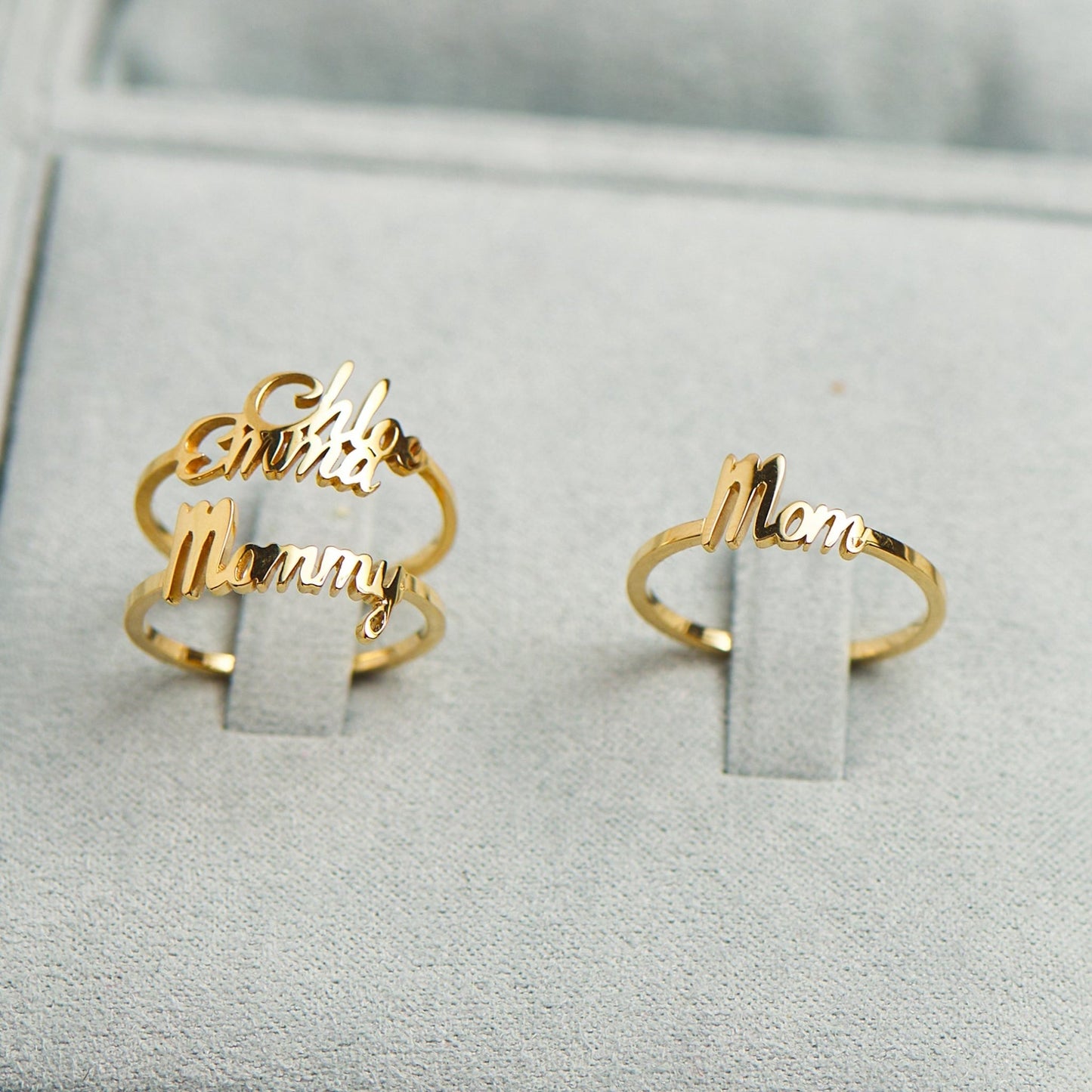 Script Mommy Ring - Lotus Diamond