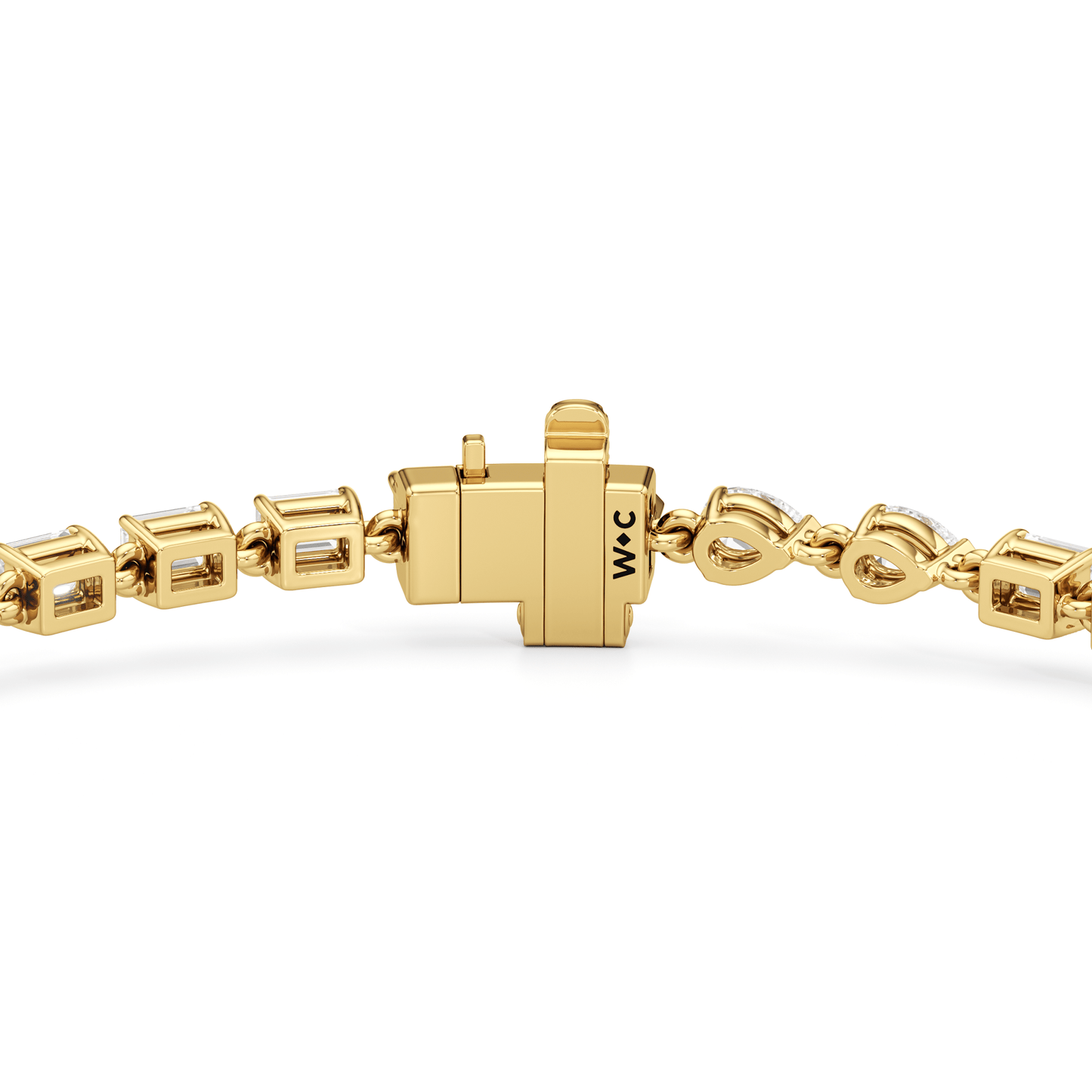 Sequenced Pear and Emerald Tennis Bracelet - Lotus Diamond