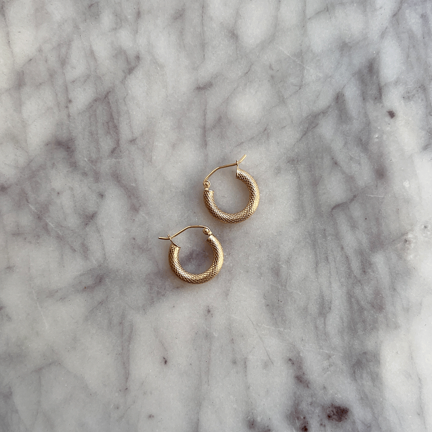 Serpentine Hoop Earrings - Lotus Diamond