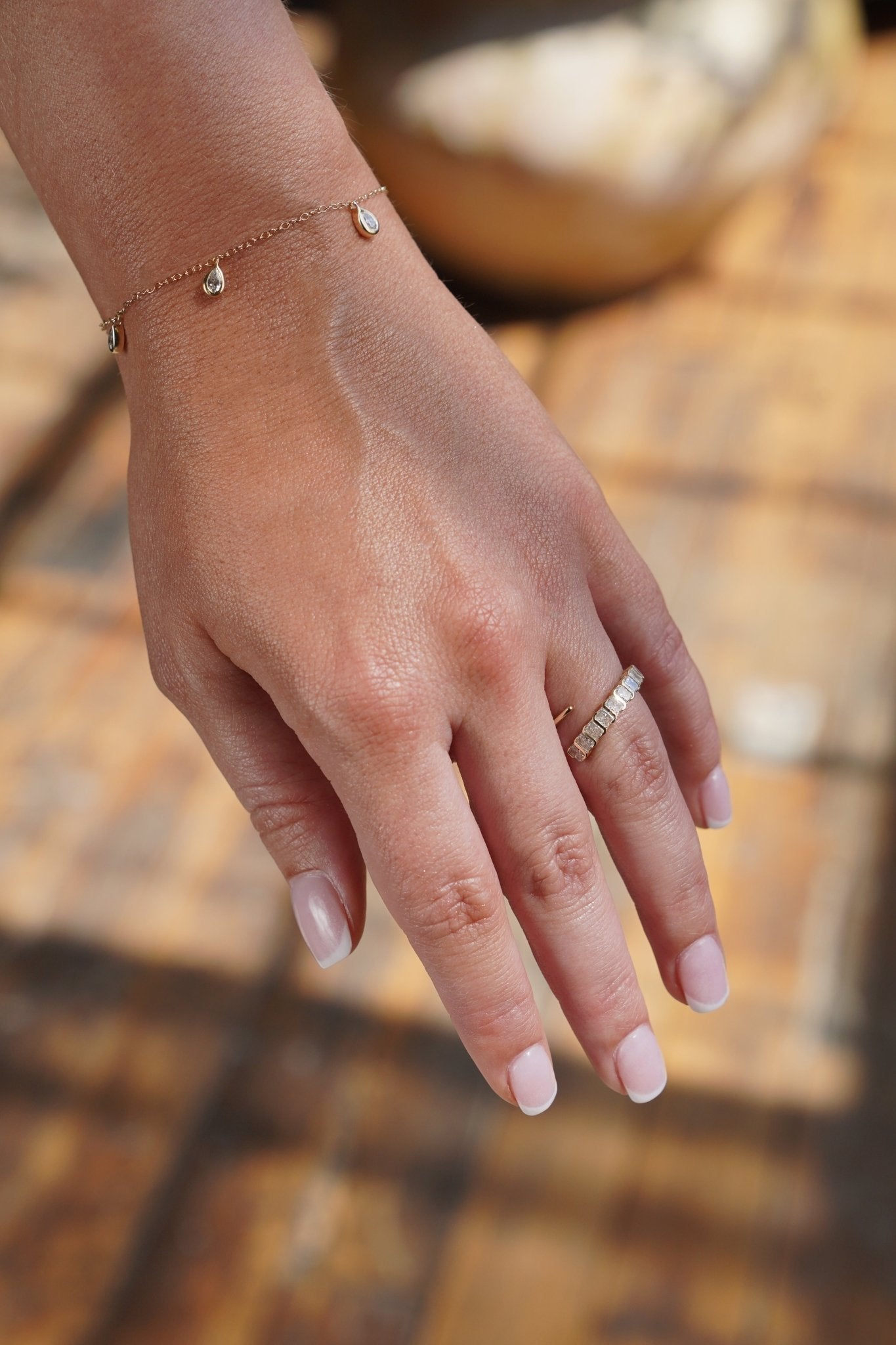 Signature S Bezel Asymmetrical Radiant Ring 18K Yellow Size 6 - Lotus Diamond