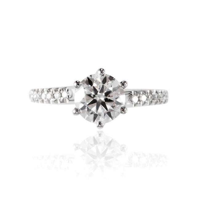 Six Claw Diamond 18K Ring Setting Lotus Diamond