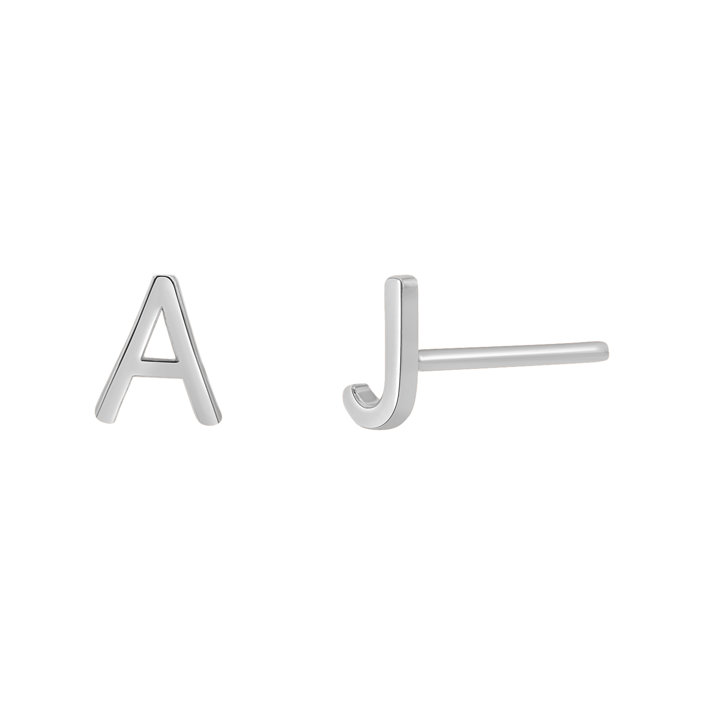 Solid Letter Studs - Lotus Diamond