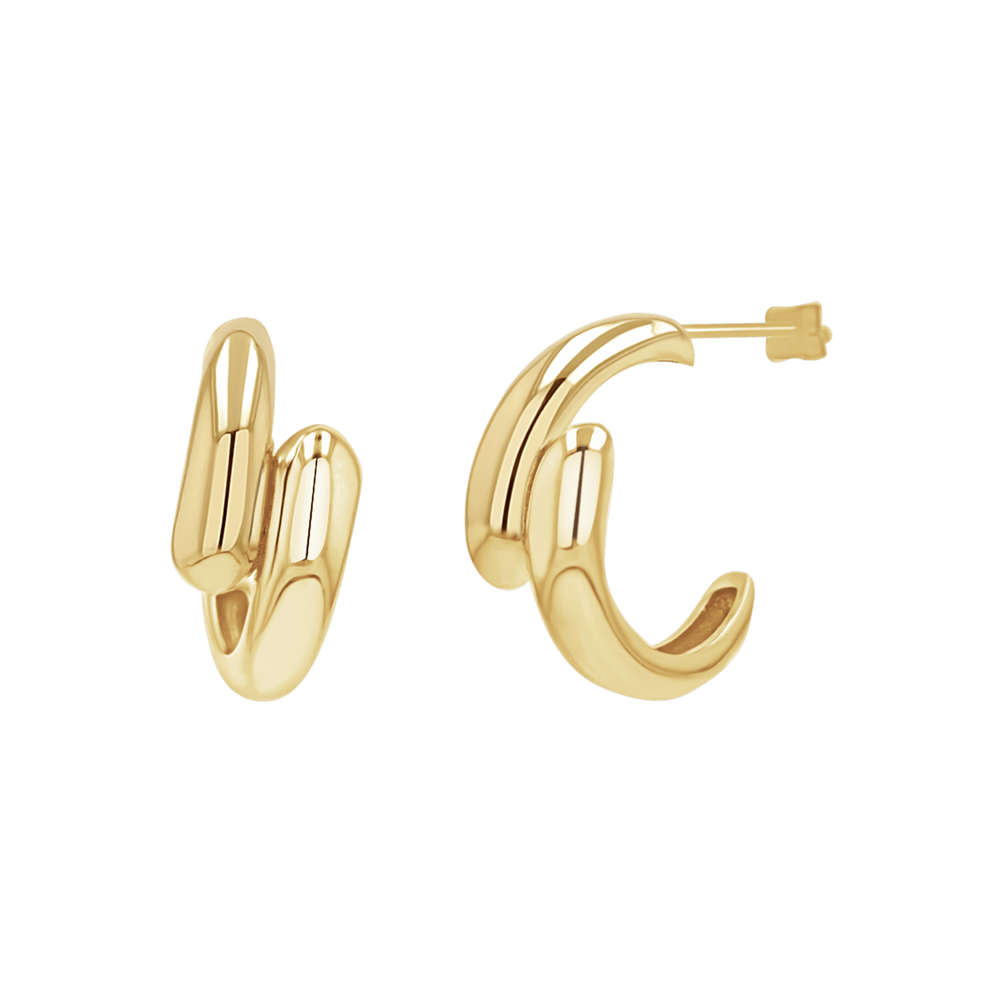 Solid Rendezvous Hoop Earrings - Lotus Diamond