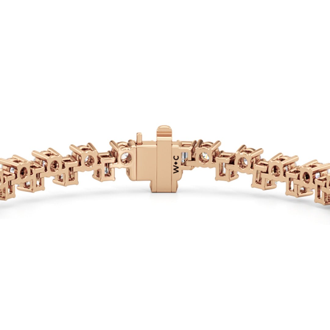 Staggered Tennis Bracelet - Lotus Diamond