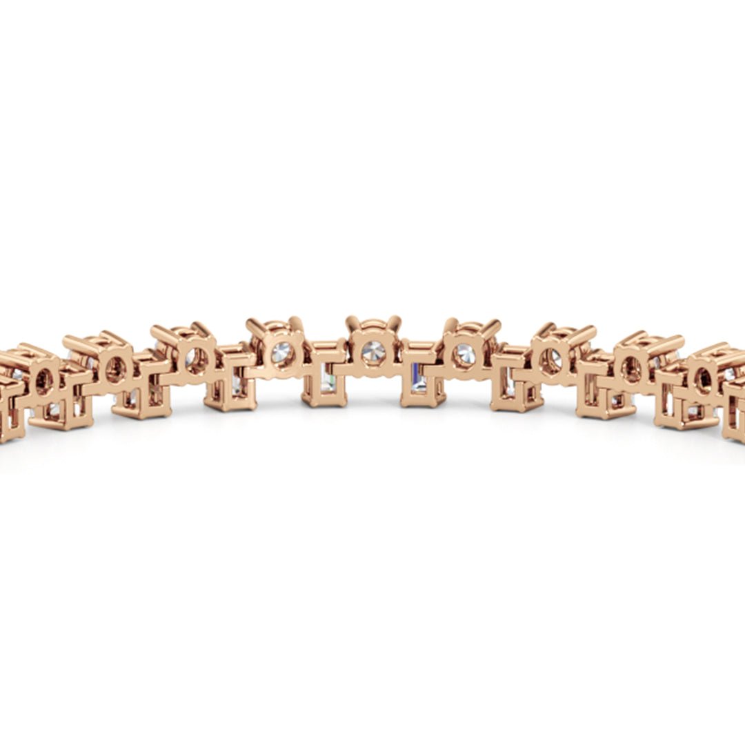 Staggered Tennis Bracelet - Lotus Diamond