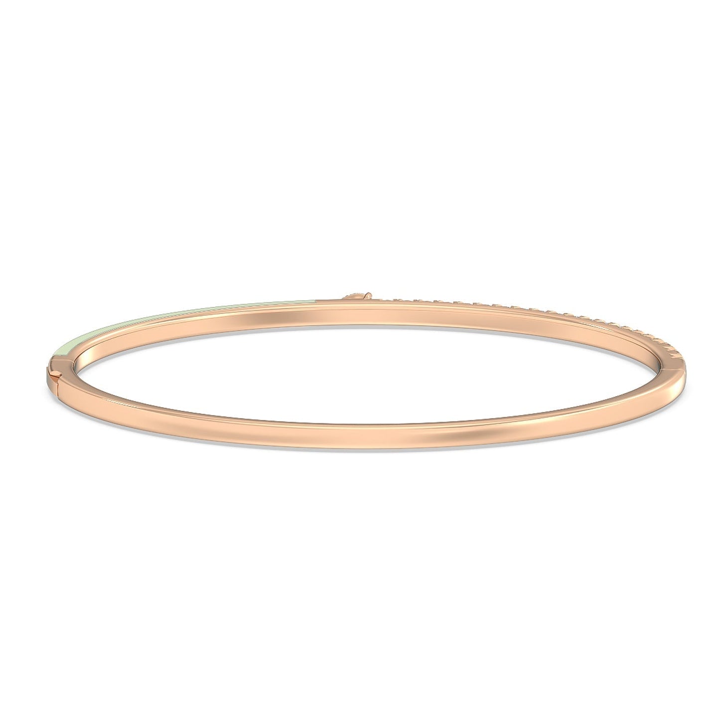 Staple Pear Diamond Bangle in Ceramic - Lotus Diamond