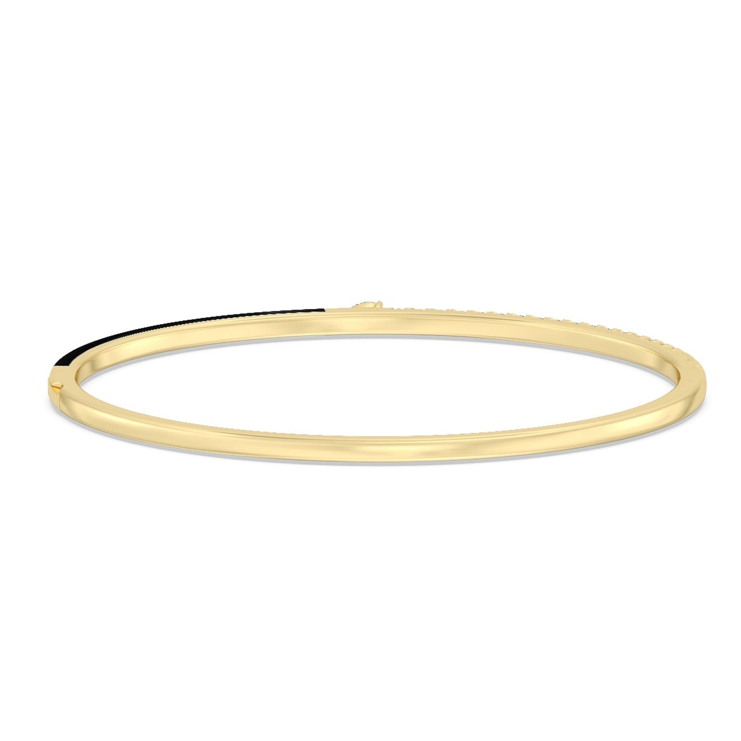 Staple Pear Diamond Bangle in Ceramic - Lotus Diamond