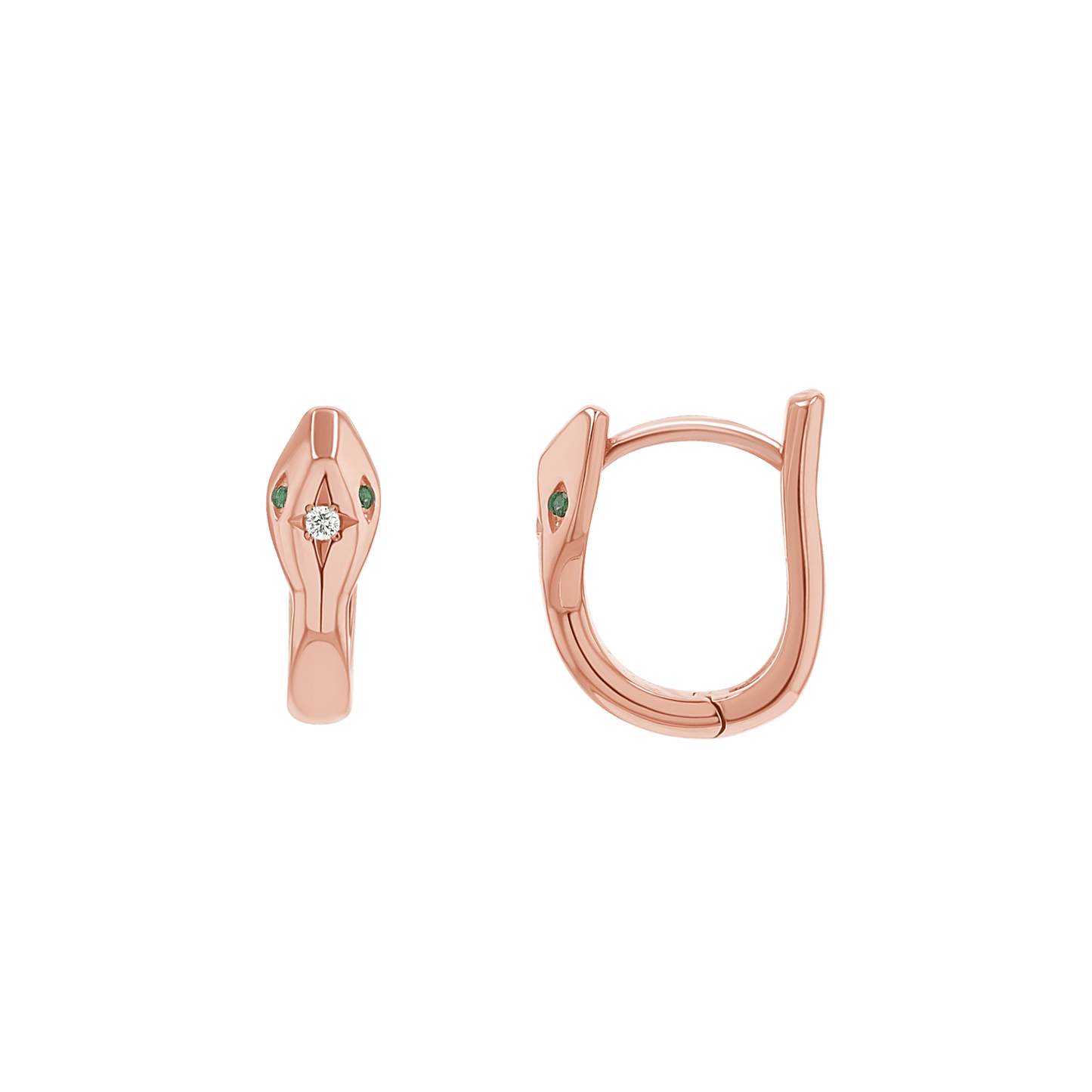 Starset Diamond Serpentine Huggies - Lotus Diamond