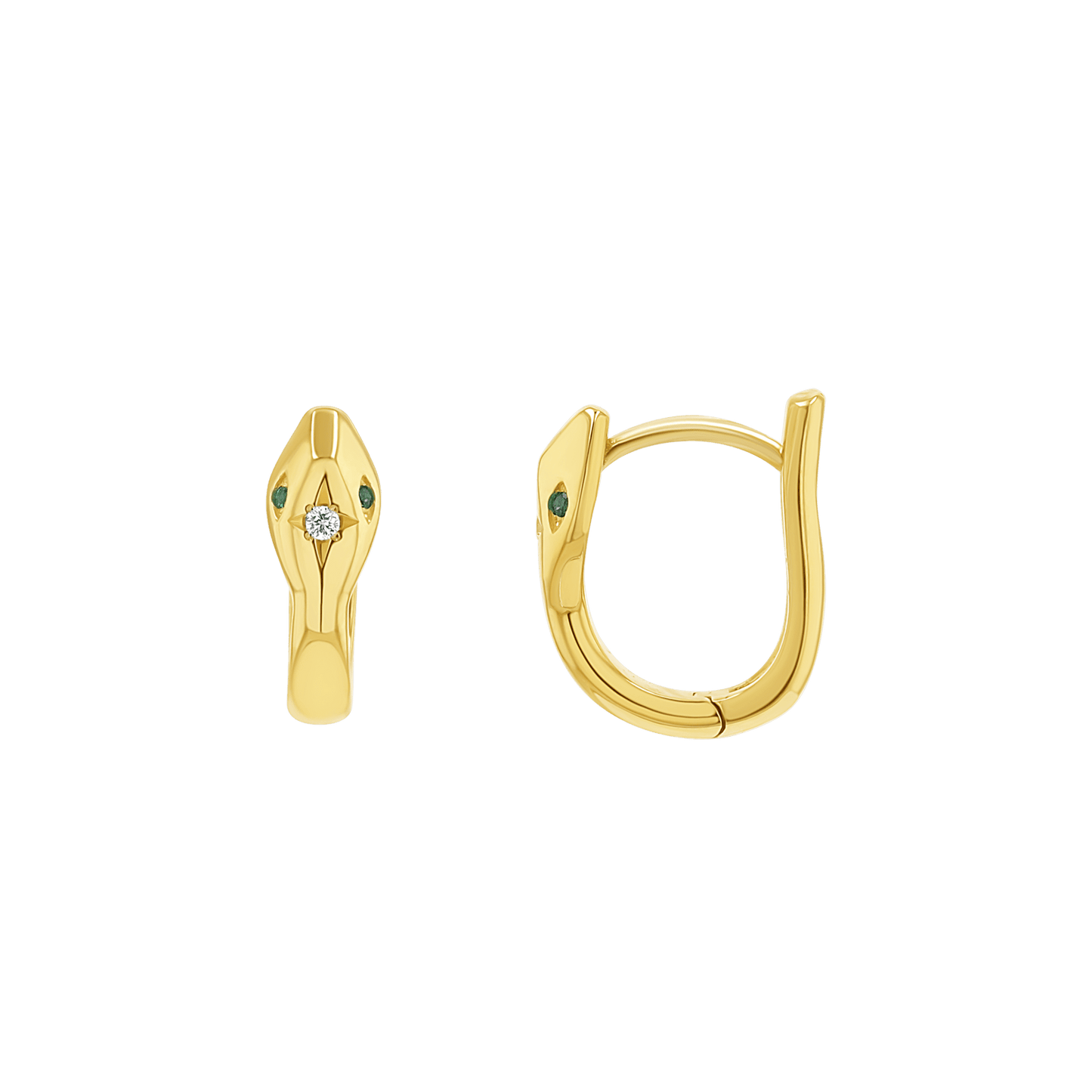 Starset Diamond Serpentine Huggies - Lotus Diamond