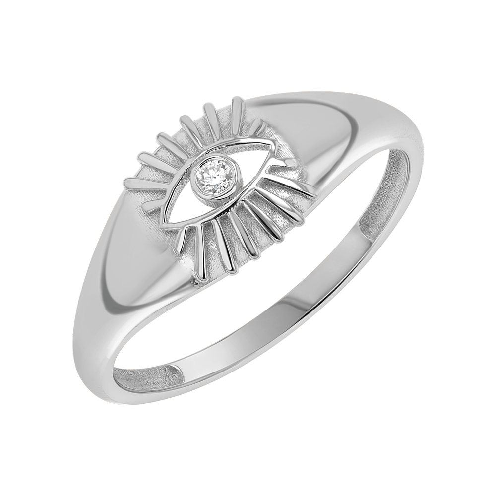 Sunbeam Evil Eye Ring - Lotus Diamond