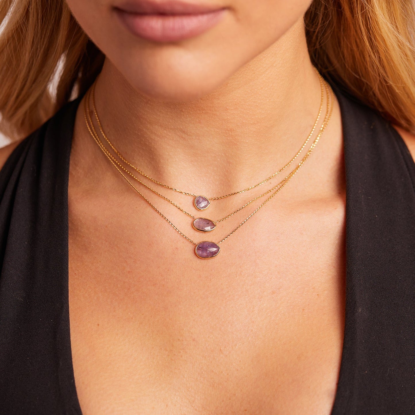 Tanzanite Gemstone Necklace - Lotus Diamond