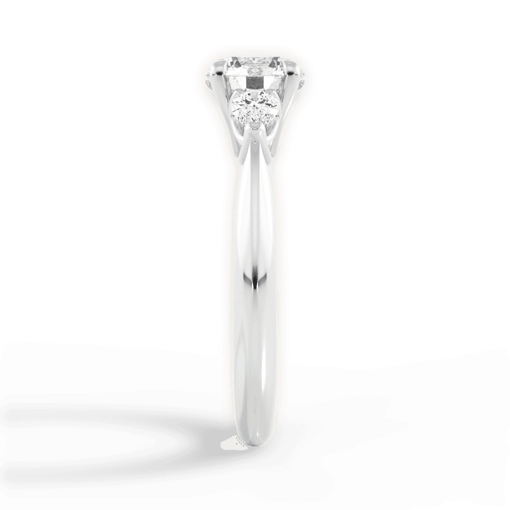 The Ava Three - Stone - Lotus Diamond