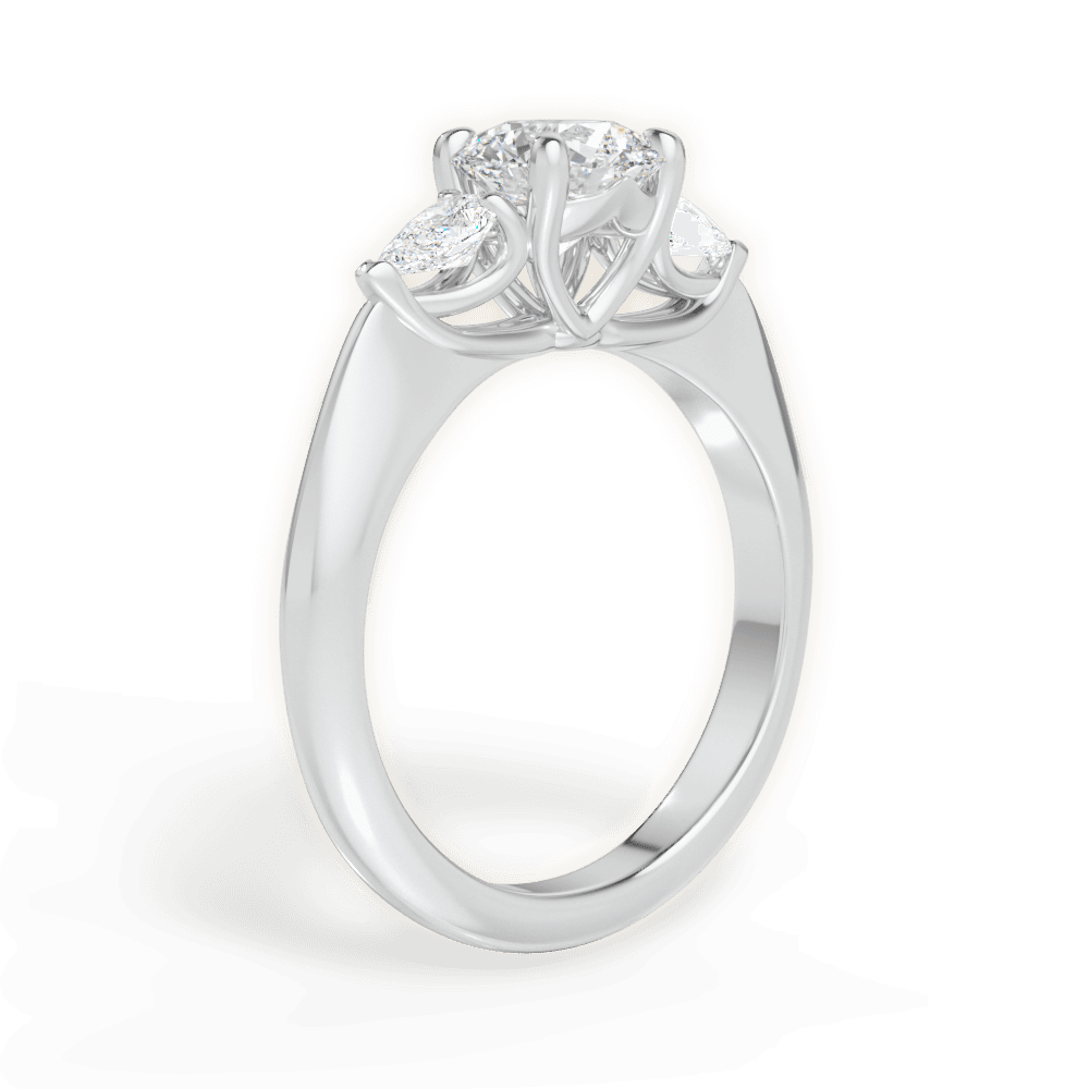 The Ava Three - Stone - Lotus Diamond