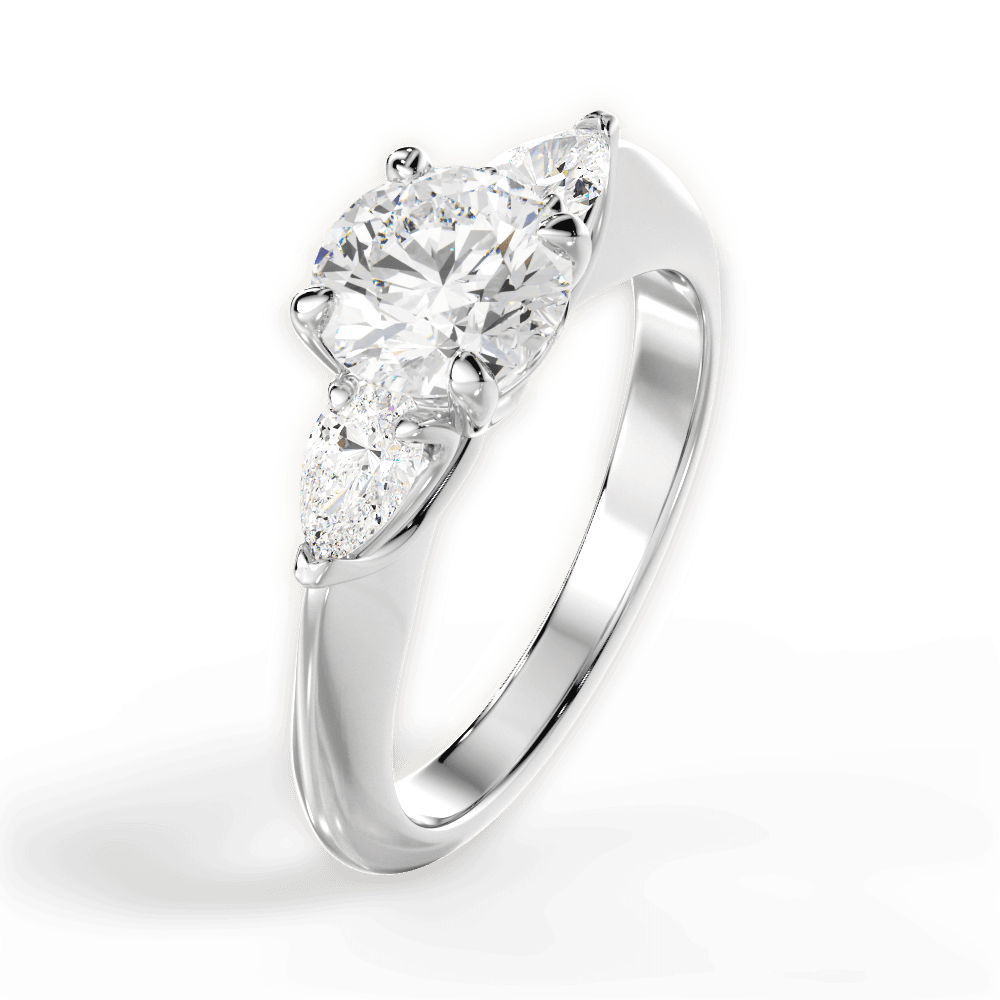The Ava Three - Stone - Lotus Diamond
