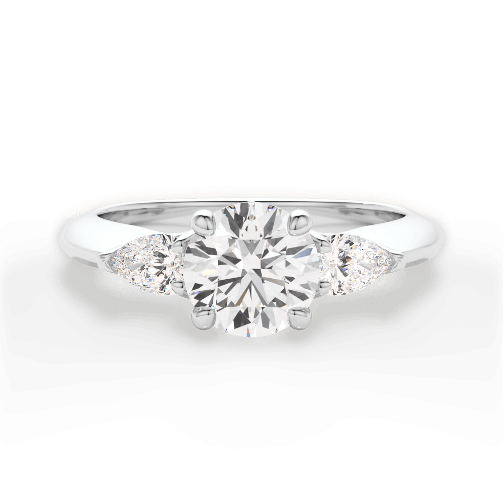 The Ava Three - Stone - Lotus Diamond