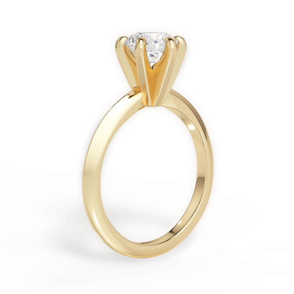 The Bella Solitaire Engagement Ring Lotus Diamond