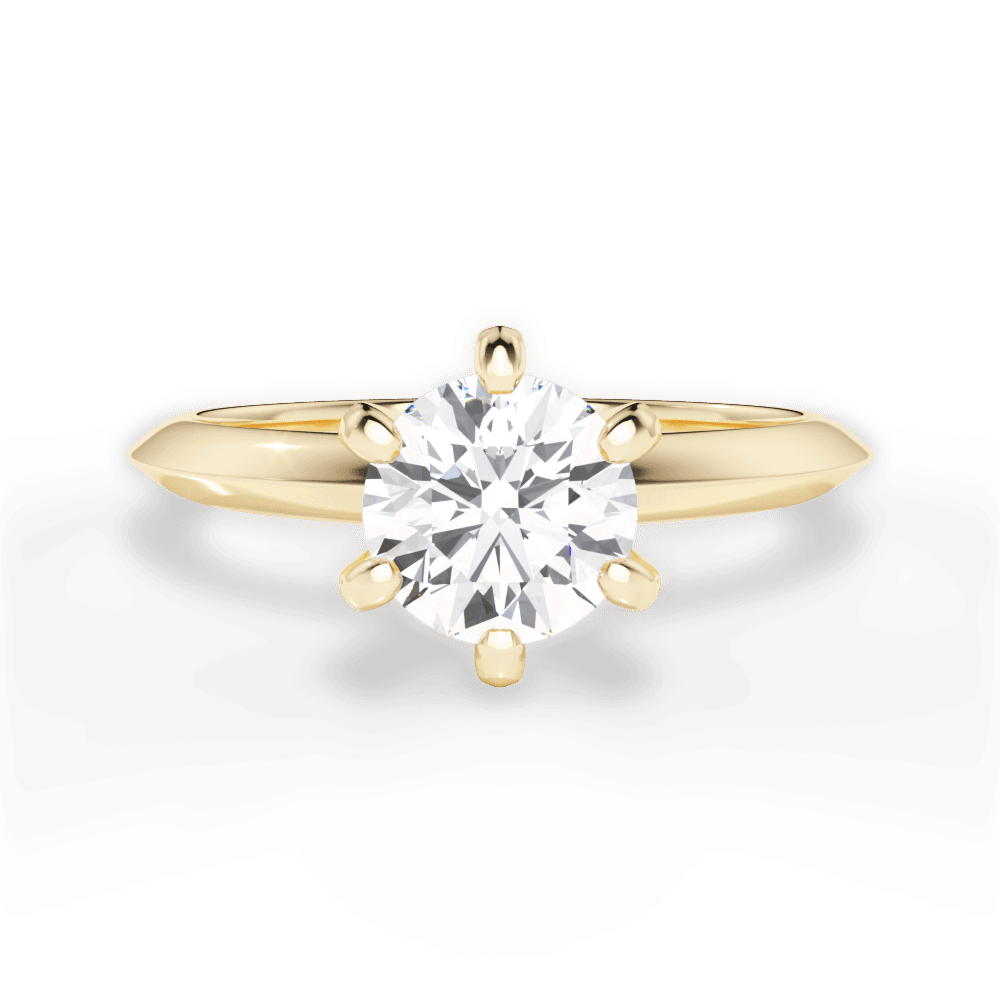 The Bella Solitaire Engagement Ring Lotus Diamond