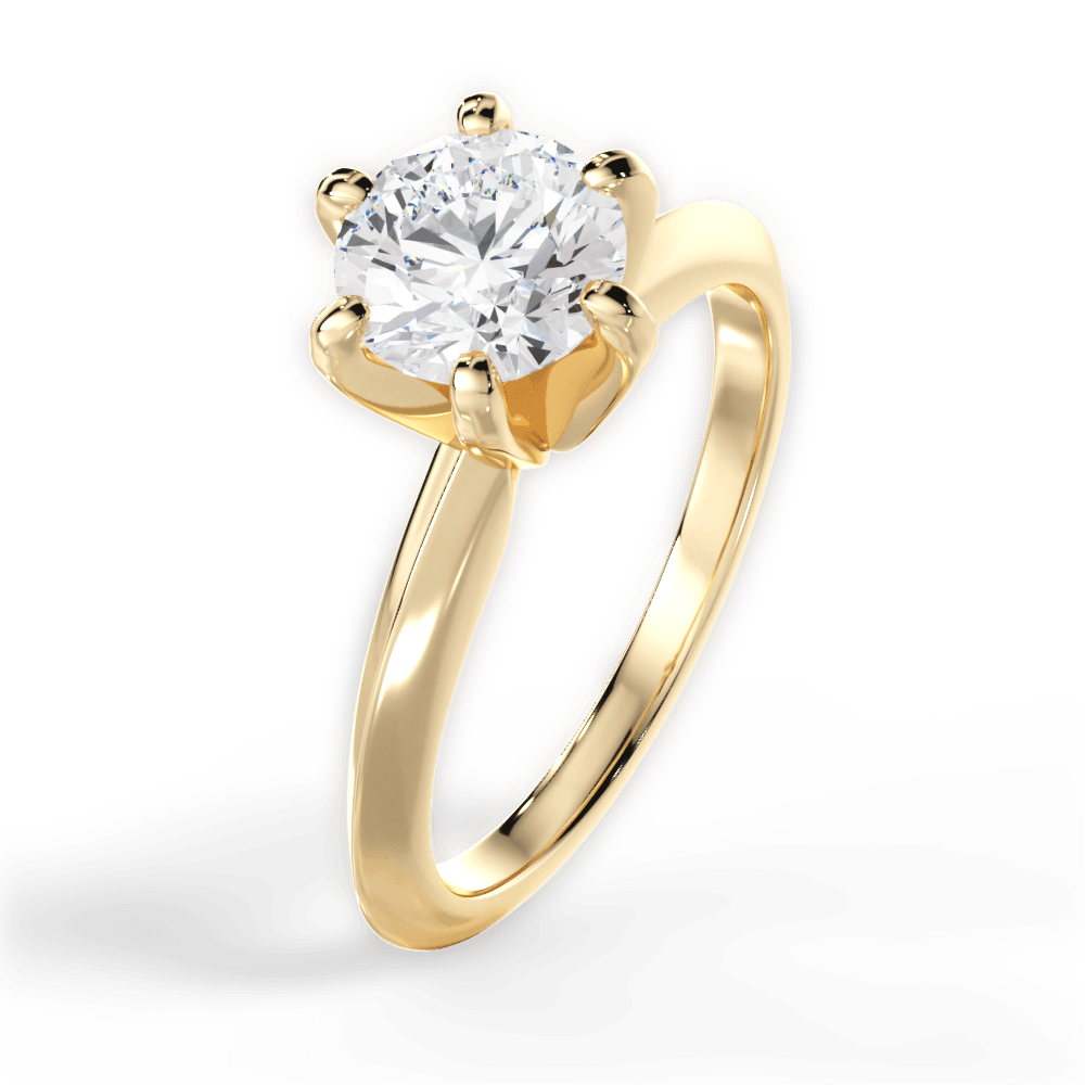 The Bella Solitaire Engagement Ring Lotus Diamond