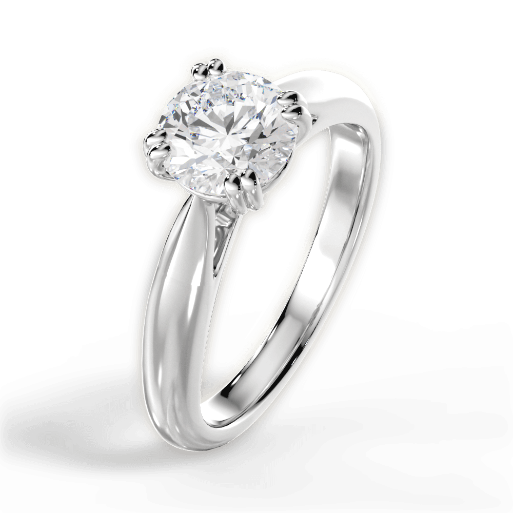 The Cordelia Solitaire Engagement Ring Lotus Diamond