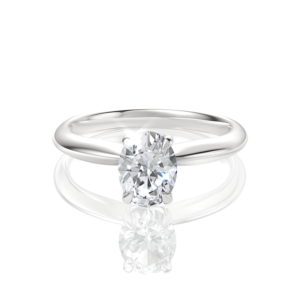 The Elyse Solitaire Engagement Ring Lotus Diamond