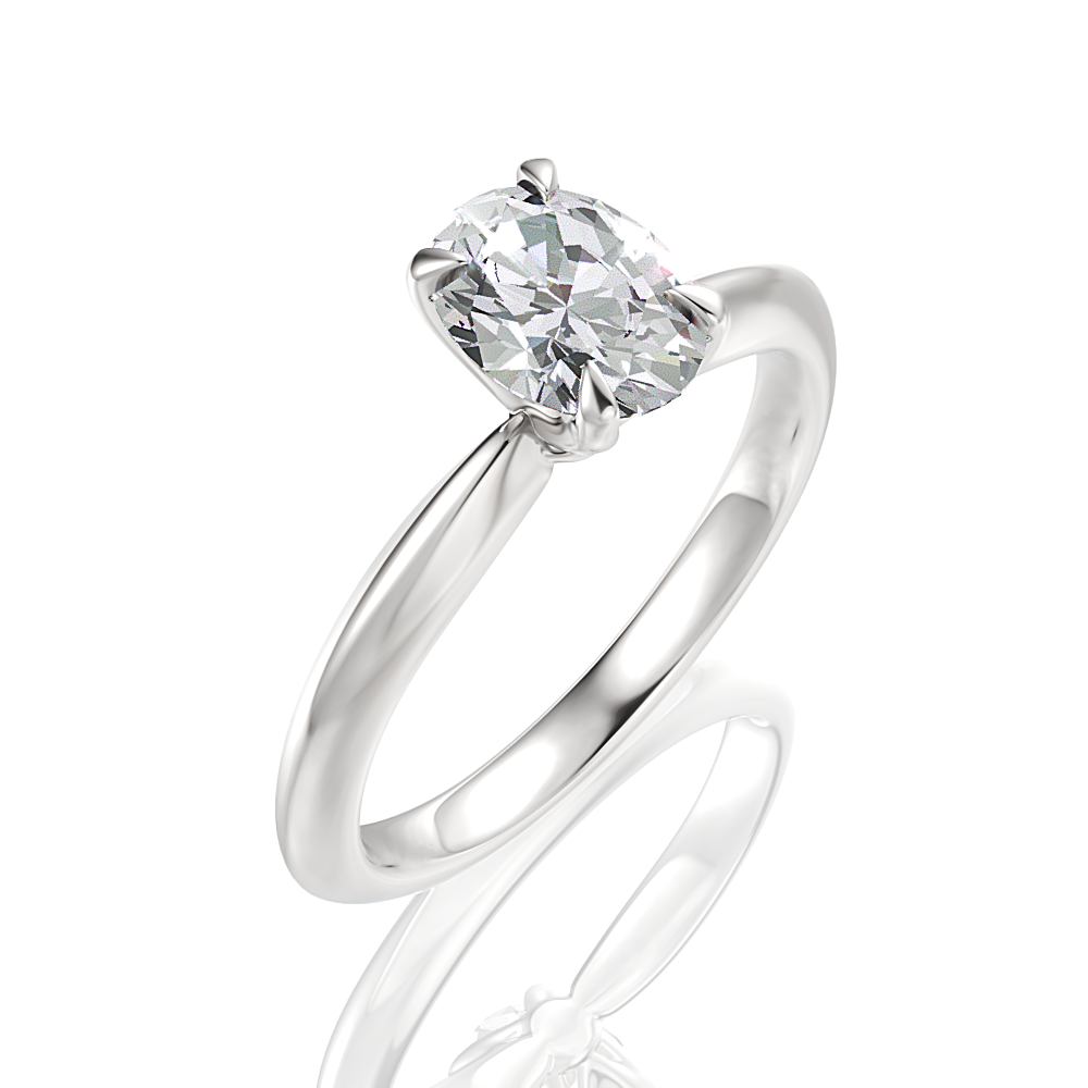 The Elyse Solitaire Engagement Ring Lotus Diamond