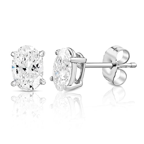 The IGI CERTIFIED 1 to 10 Carat LAB GROWN Diamond Stud Earrings Round Cut 4 Prong PUSH BACK (F - G Color, VS1 - VS2 Eye Clean Clarity) - Lotus Diamond