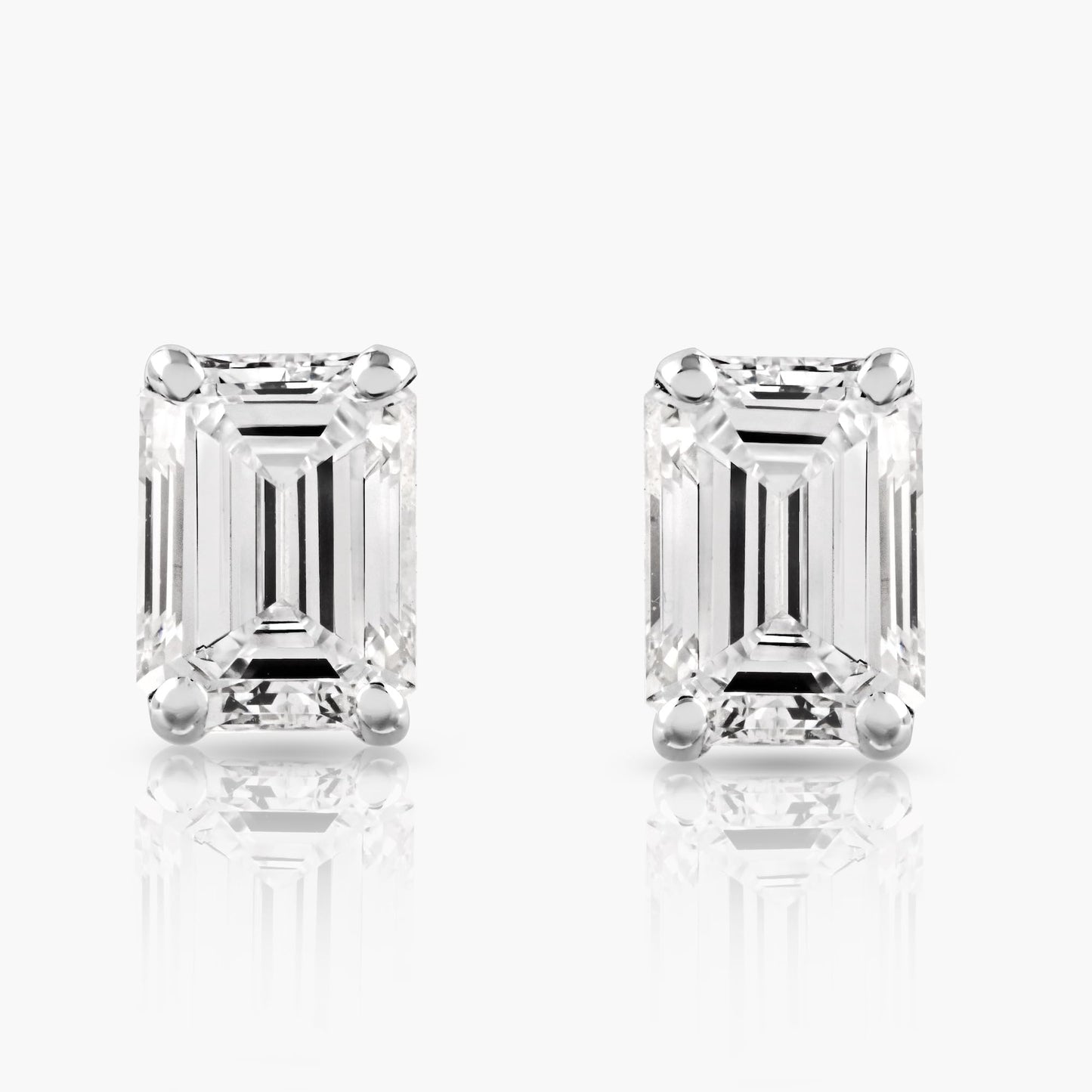 The IGI CERTIFIED 1 to 10 Carat LAB GROWN Diamond Stud Earrings Round Cut 4 Prong PUSH BACK (F - G Color, VS1 - VS2 Eye Clean Clarity) - Lotus Diamond