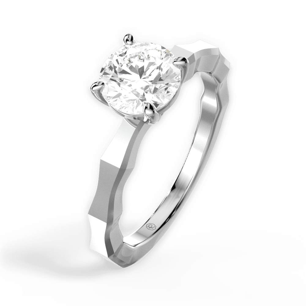 The Maddie Solitaire - Lotus Diamond