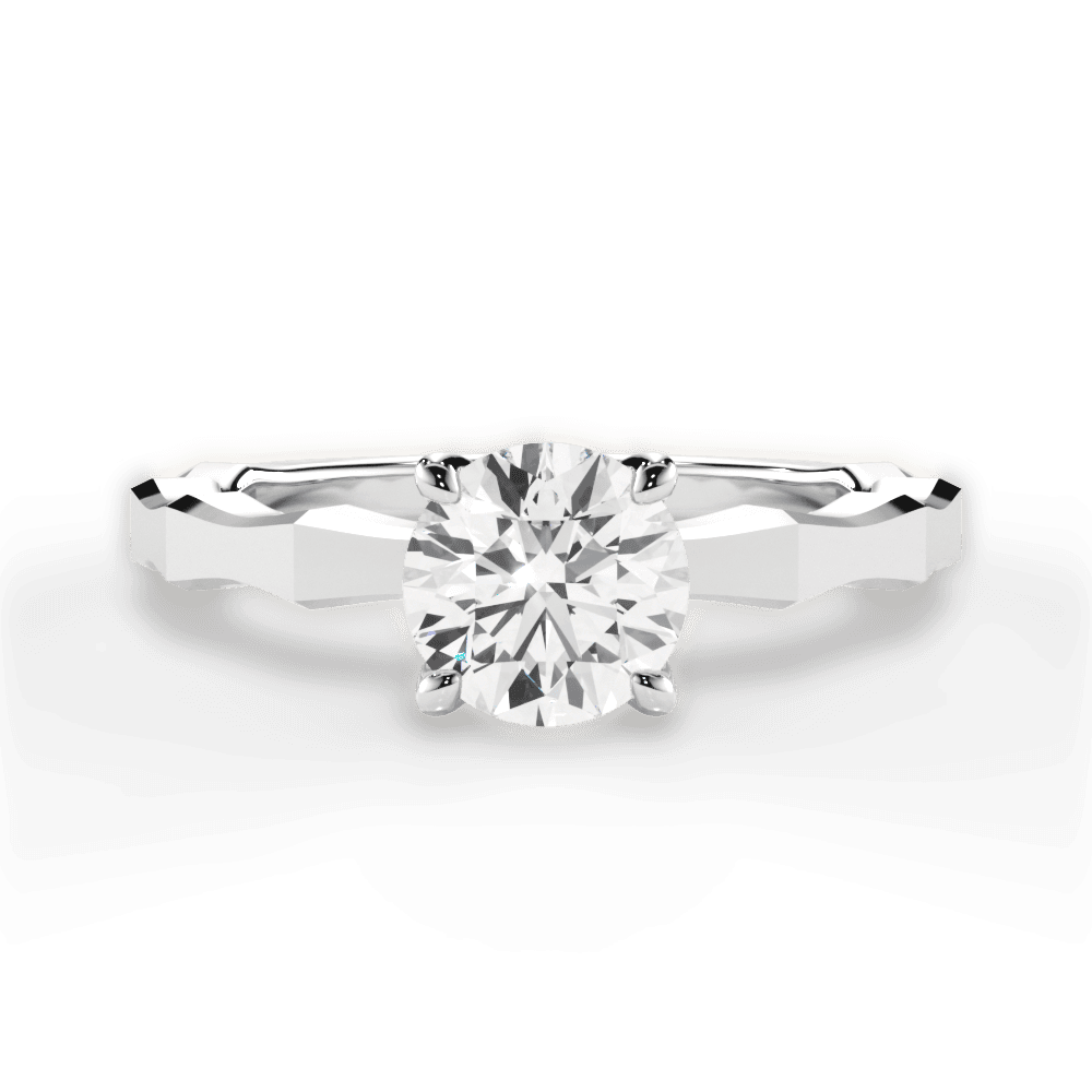 The Maddie Solitaire - Lotus Diamond