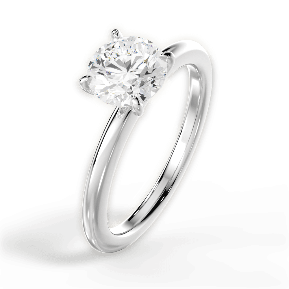 The Maude Solitaire - Lotus Diamond