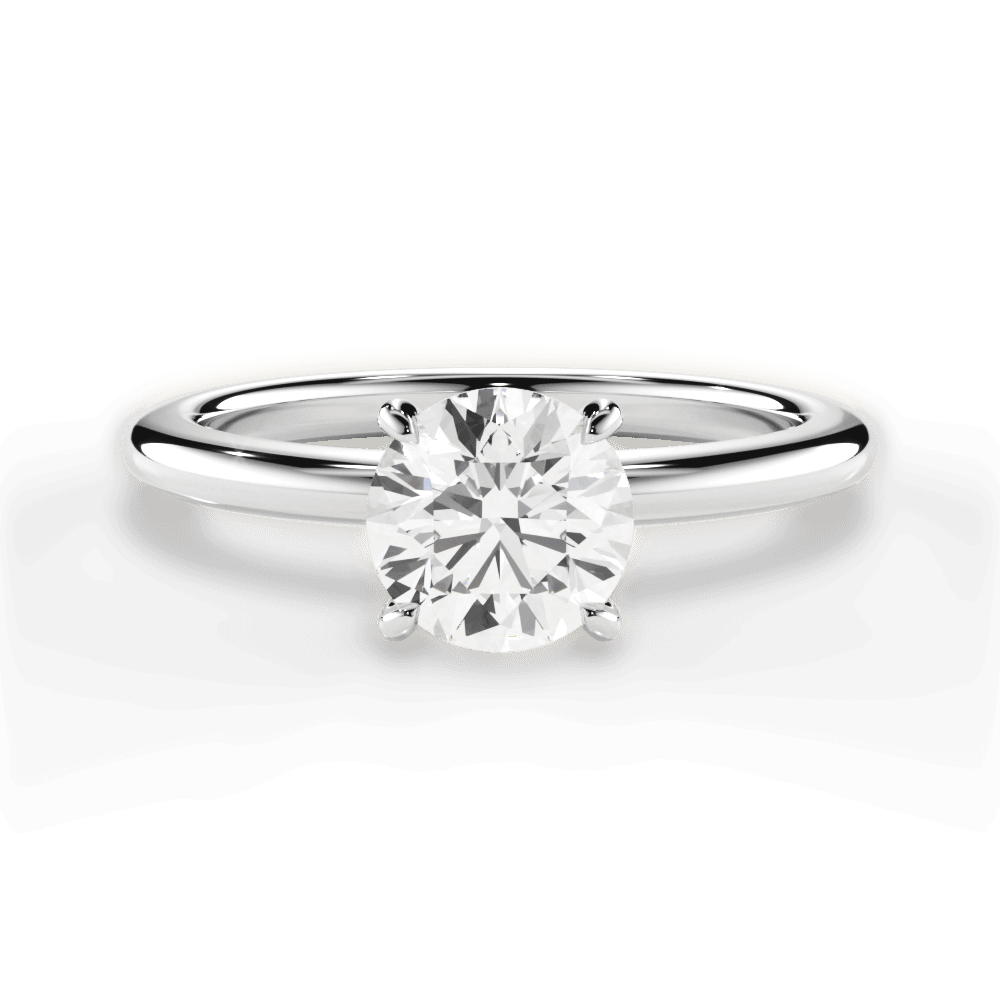 The Maude Solitaire - Lotus Diamond
