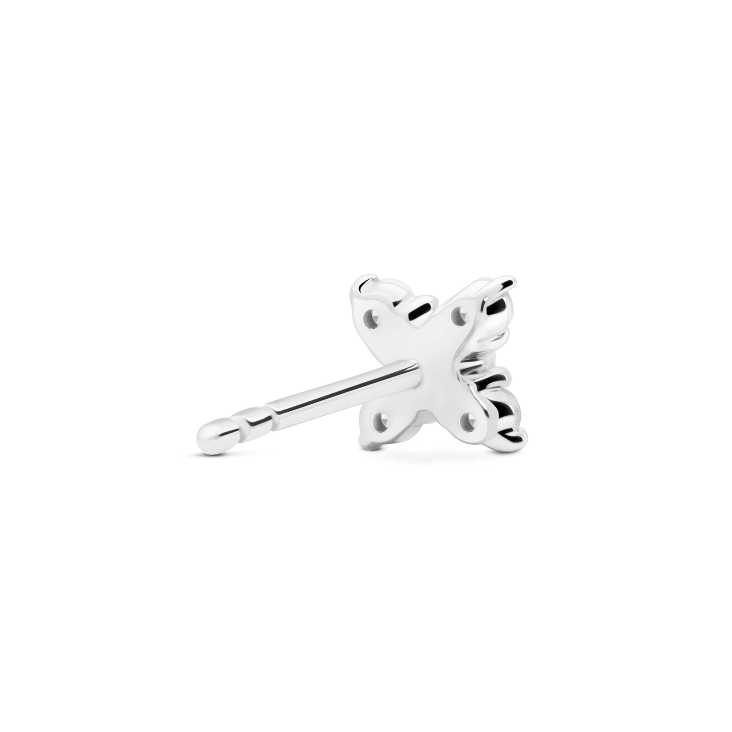 The Mini Leaf Single Stud - Lotus Diamond